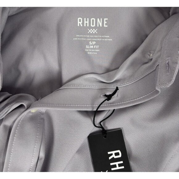 NWT Rhone Commuter Shirt Mens Small Semi-Spread Collar Slim Nightshade Oxford - Picture 4 of 9